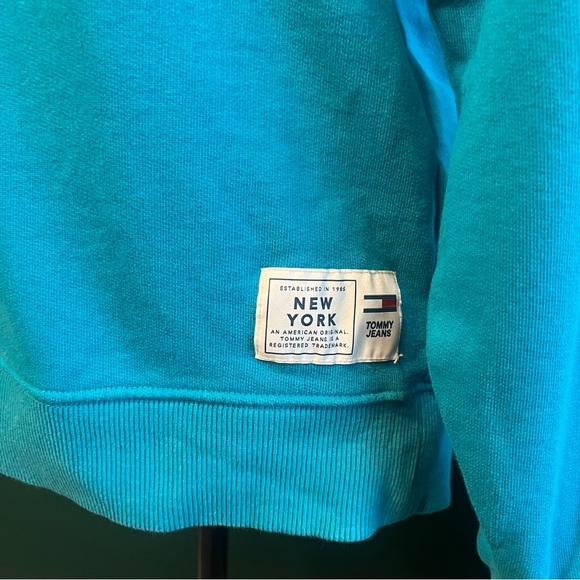 Tommy Hilfiger Crewneck Sweater - Women’s Teal Blue Pull Over Sweater Jumper - Picture 5 of 11